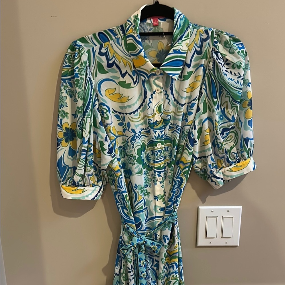 Flying Tomato Call It Love Floral Shirt Dress Size Large - Picture 3 of 15